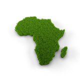 Africa map made of grass