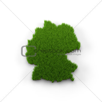 Germany map made of grass