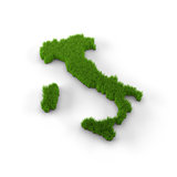 Italy map made of grass