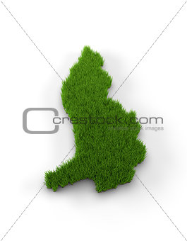 Liechtenstein map made of grass