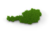 Austria map made of grass