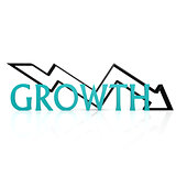 Growth down arrow