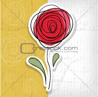 Floral background with abstract roses - vector illustration