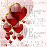 Abstract glossy heart on white - vector illustration