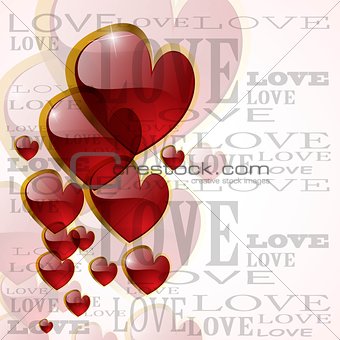 Abstract glossy heart on white - vector illustration