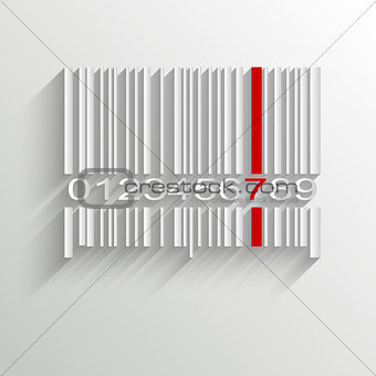 Barcode image on white background - vector illustration