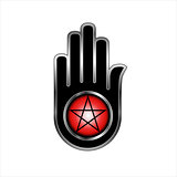 Hand with a Pentacle-Symbolizes both violence and non violence