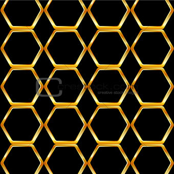 Golden honey cell background