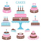 Birthday and wedding cakes