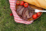 grilled meat beef steak outdoors picnic