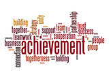 Achievement word cloud