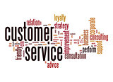 Customer service word cloud