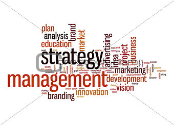 Strategy management word cloud