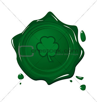 Stamp with clover for Saint Patrick day