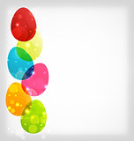 Easter colorful eggs with space for your text