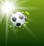 Football shine background with ball 