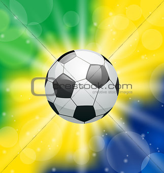 Background with soccer ball, for Brazil 2014