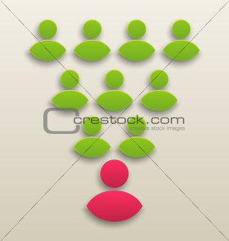 Concept of working together team, people icon