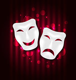 Comedy and tragedy theatre masks