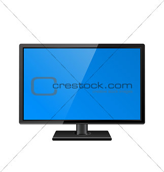 Computer display isolated on white background