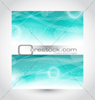 Set abstract water banners, design template