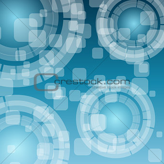 Abstract light on blue background