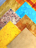 Samples of ceramic tiles