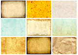 Set of paper textures