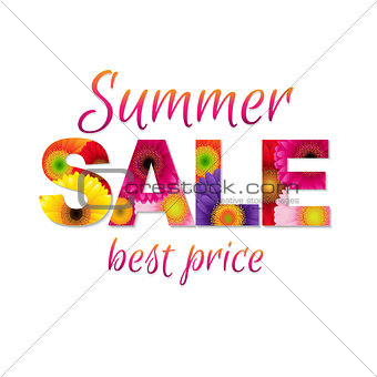 Colorful Gerbers Sale Poster