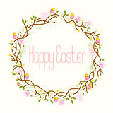 Happy Easter, Easter Wreath
