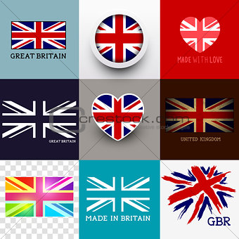 Vector Union Jack Flag Collection