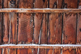 old barn wood with snow