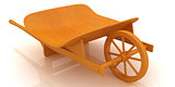 wooden wheelbarrow