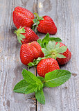 Strawberries and Mint Leafs