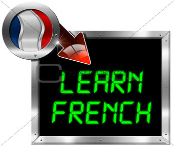 Learn French - Metal Billboard