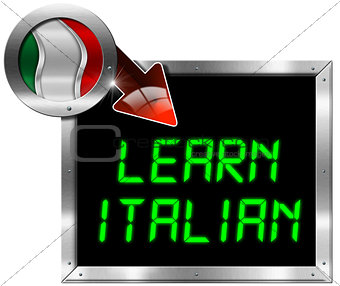Learn Italian - Metal Billboard