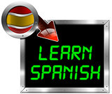 Learn Spanish - Metal Billboard