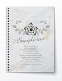 Vector booklet with floral design