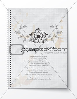 Vector booklet with floral design