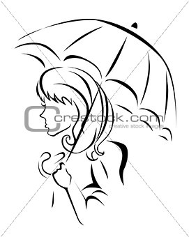  Girl with umbrella 