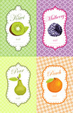 Fruits label design