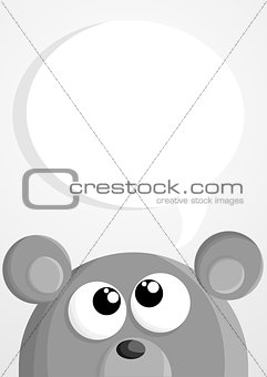 Cute cartoon mouse with speech bubble