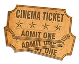 Retro cinema tickets
