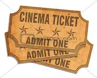 Retro cinema tickets