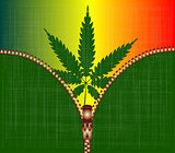Zipper Cannabis Leaf