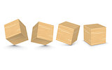 Vector wooden blocks