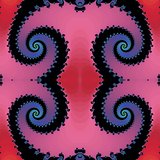 Decorative pattern with fractal spirals