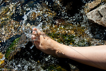 Leg in water