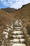 Stone path in the mountains