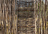 woven wooden fence